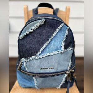 Michael Kors Denim Parchwork Backpack
